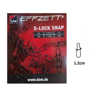 Dam Effzett D-Lock Snap LRF Klips XS Beden 20 Adet