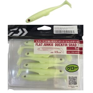 Daiwa Flat Junkie Duckfin Shad 3.5inch 9cm 5.2gr Silikon Yem 7 Adet Glow