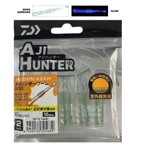 Daiwa Aji Hunter Worm Shirasu 2inch 5cm Lrf Silikon Yem 10 Adet Dried Sardines