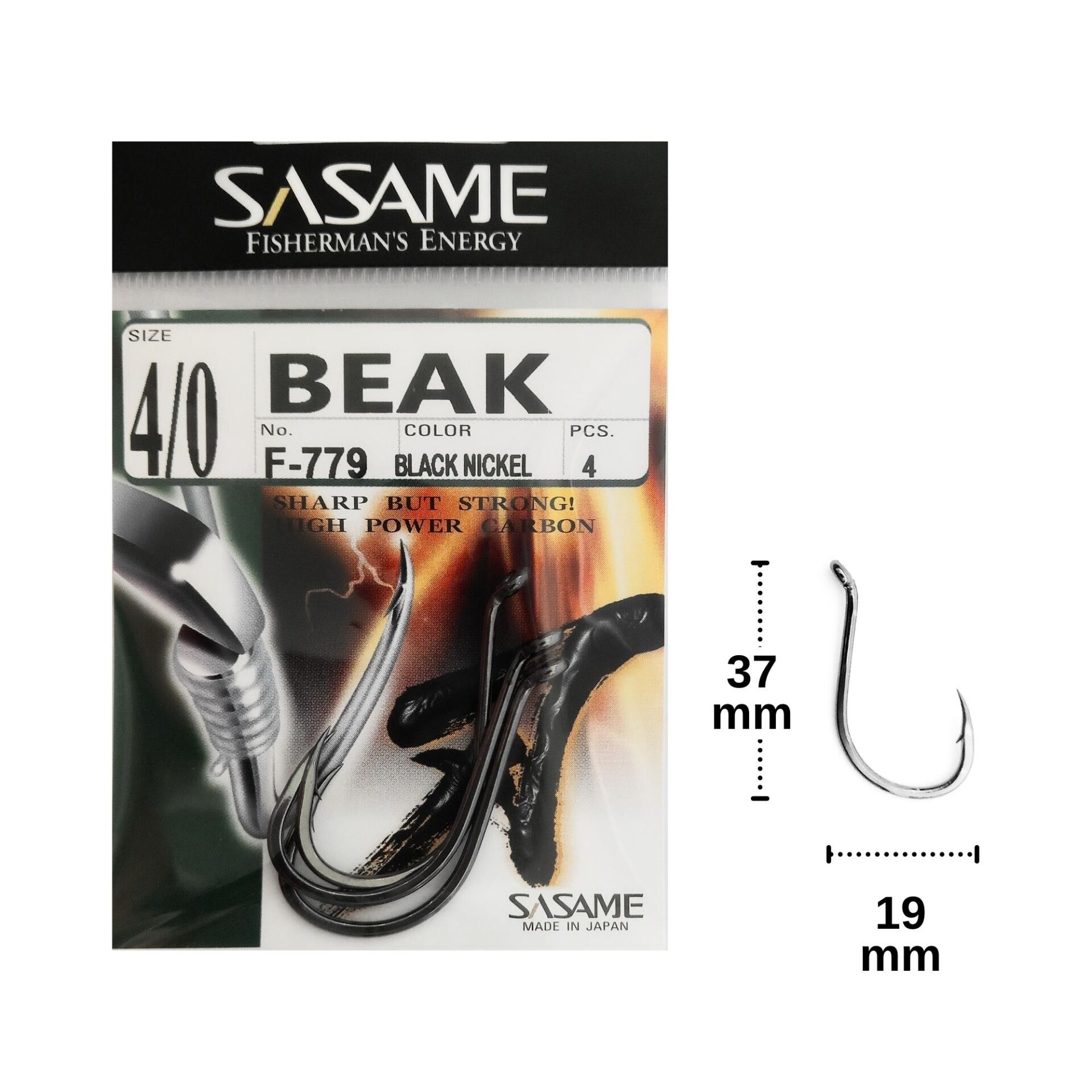 Sasame F-779 No:4/0 Beak Olta İğnesi 4 Adet