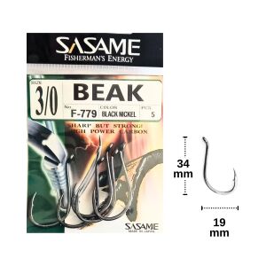 Sasame F-779 No:3/0 Beak Olta İğnesi 5 Adet