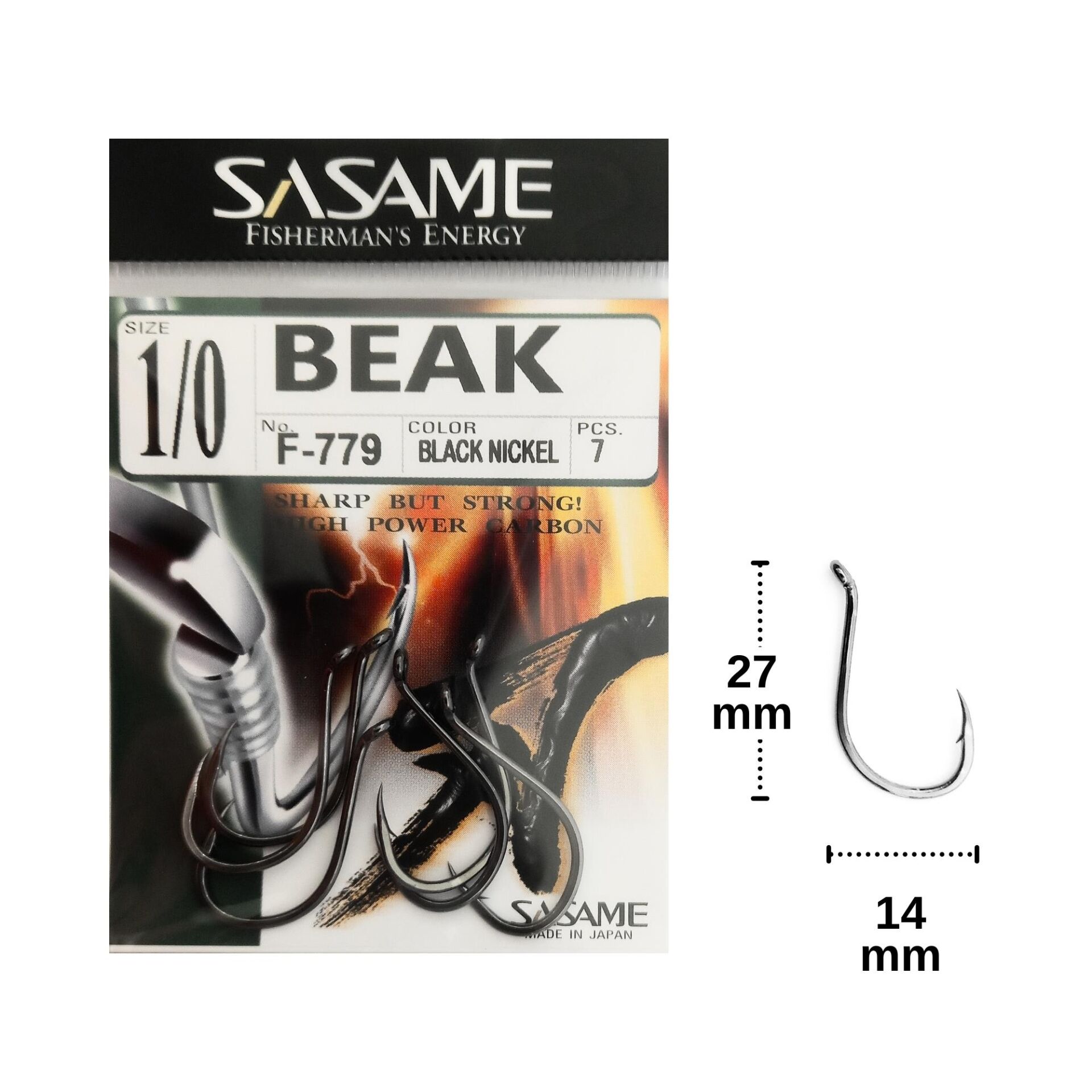 Sasame F-779 No:1/0 Beak Olta İğnesi 7 Adet