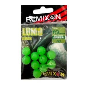 Remixon 10mm Yumuşak Boncuk 10 Adet Fosfor Yeşil