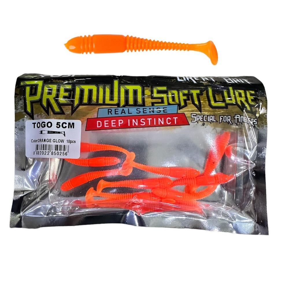 Ryuji Togo 5cm LRF Silikon Yem (10 Adet) Orange Glow