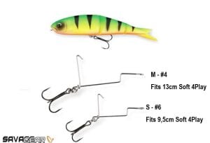 Savage Gear 4Play Offset Treble 3 Adet