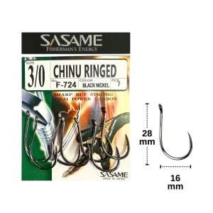 Sasame F-724 No:3/0 Chinu Ringed Olta İğnesi 7 Adet