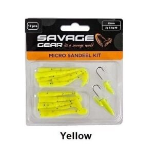 Savage Gear LRF Micro Sandeel Kit 12 Adet Yellow