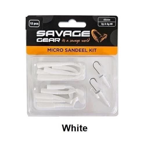 Savage Gear LRF Micro Sandeel Kit 12 Adet White