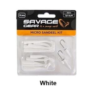 Savage Gear LRF Micro Sandeel Kit 12 Adet White