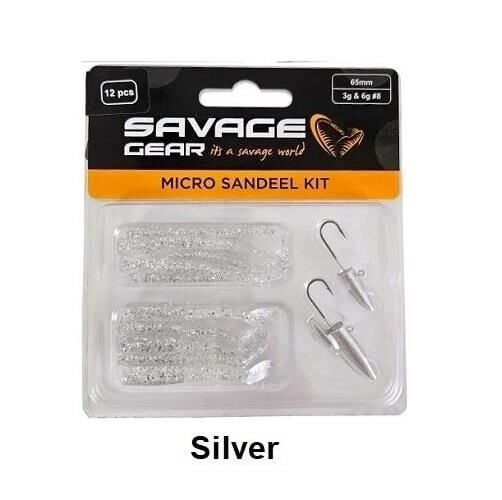 Savage Gear LRF Micro Sandeel Kit 12 Adet Silver
