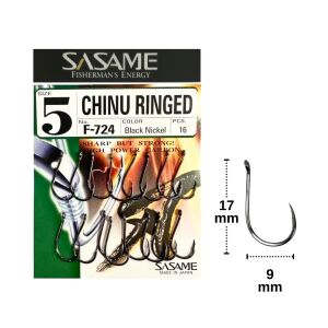 Sasame F-724 No:5 Chinu Ringed Olta İğnesi 16 Adet