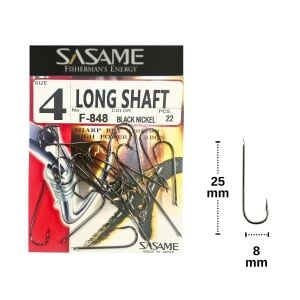 Sasame F-848 No:4 Long Shaft Olta İğnesi 22 Adet