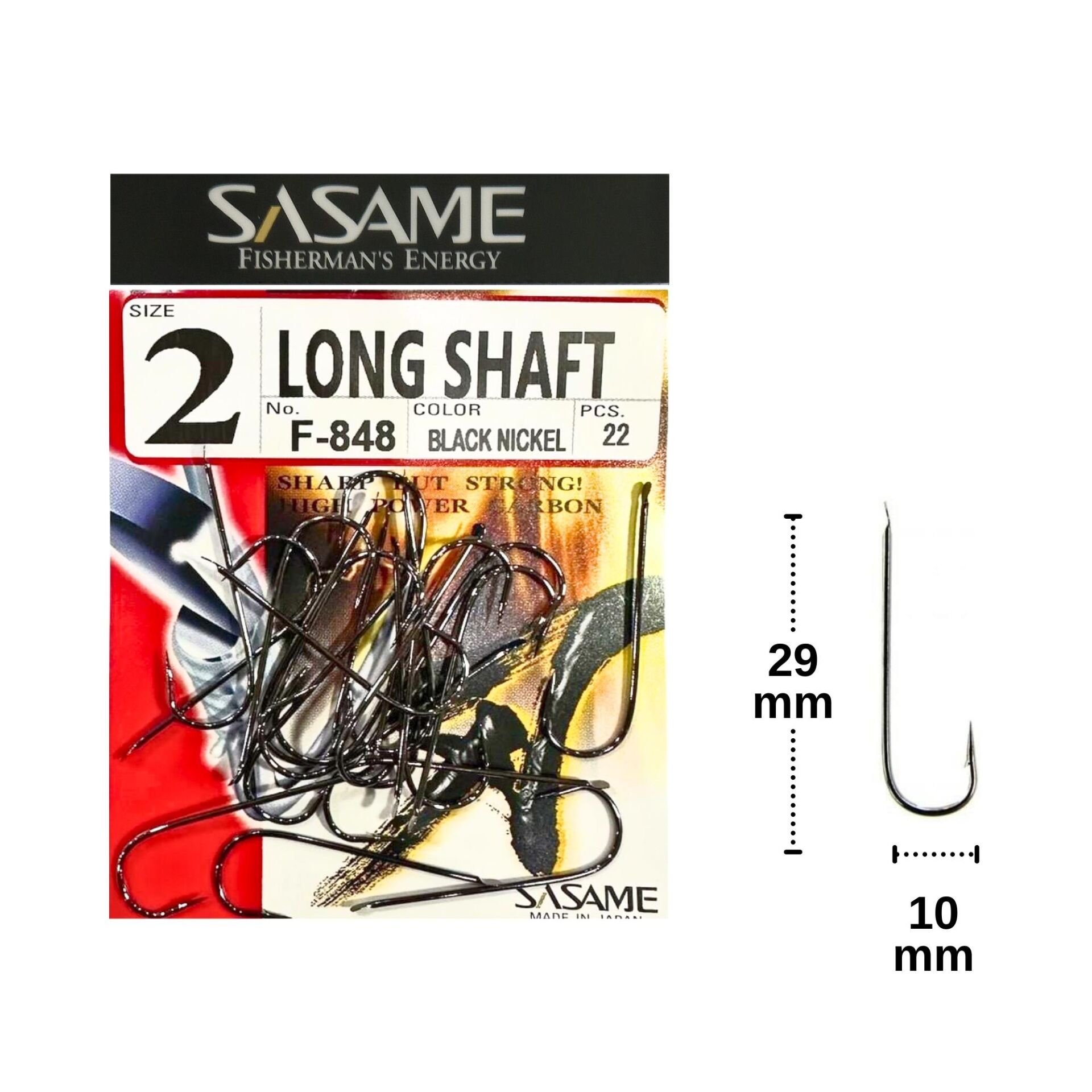 Sasame F-848 No:2 Long Shaft Olta İğnesi 22 Adet