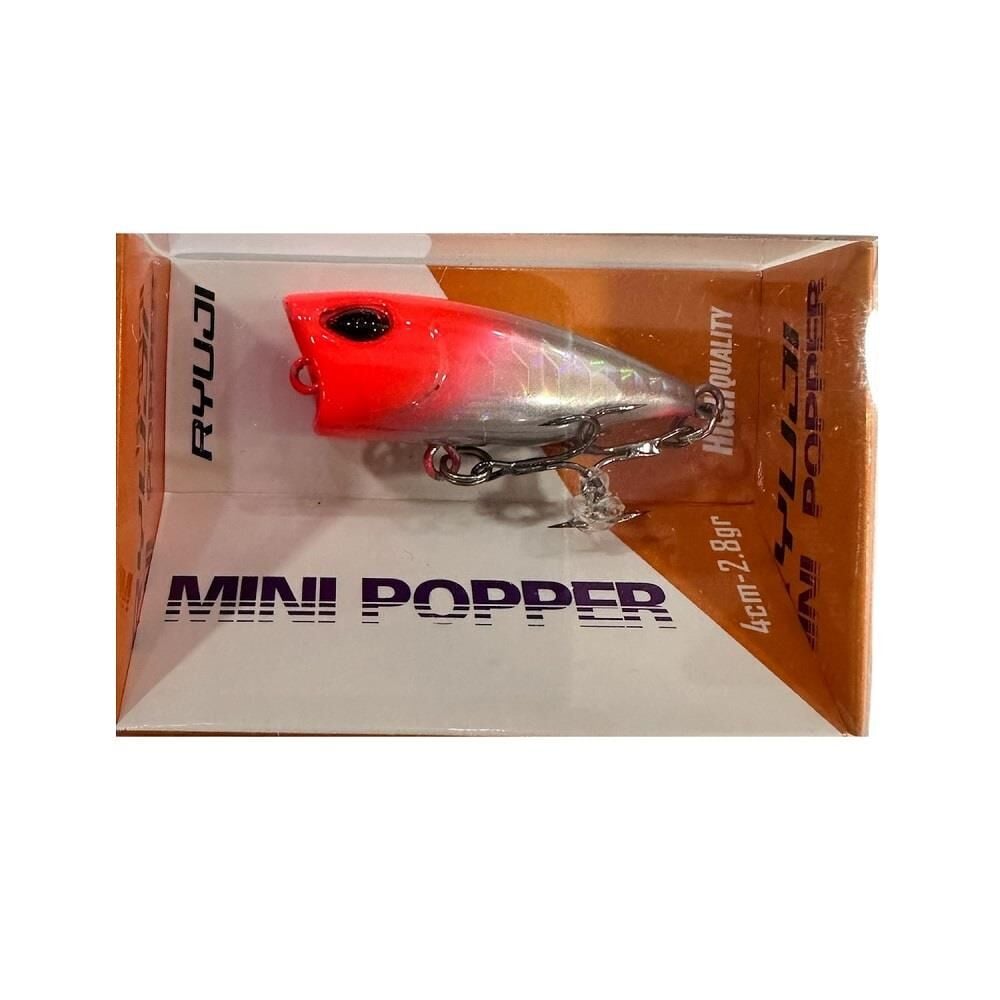 Ryuji Mini Popper 4cm 2.8gr Su Üstü Maket Yem Red Head