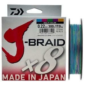 Daiwa J-Braid 8X Multi Color 300 mt 0.22 mm İp Misina