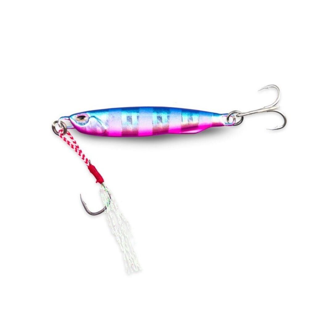 Fujin Metal GO 30gr 72mm Jig Yem Blue Pink Zebra Glow