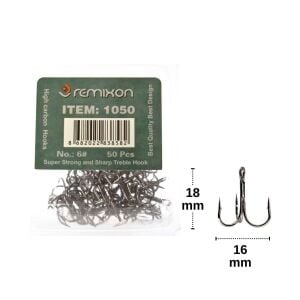Remixon 1050 No:6 Black Nickel Üçlü İğne 50 Adet