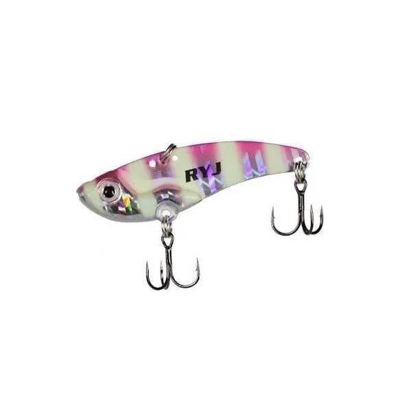 Ryuji Mirror Vib 15gr 5.6cm Vibrasyon Jig Yem Renk Pink Zebra Glow