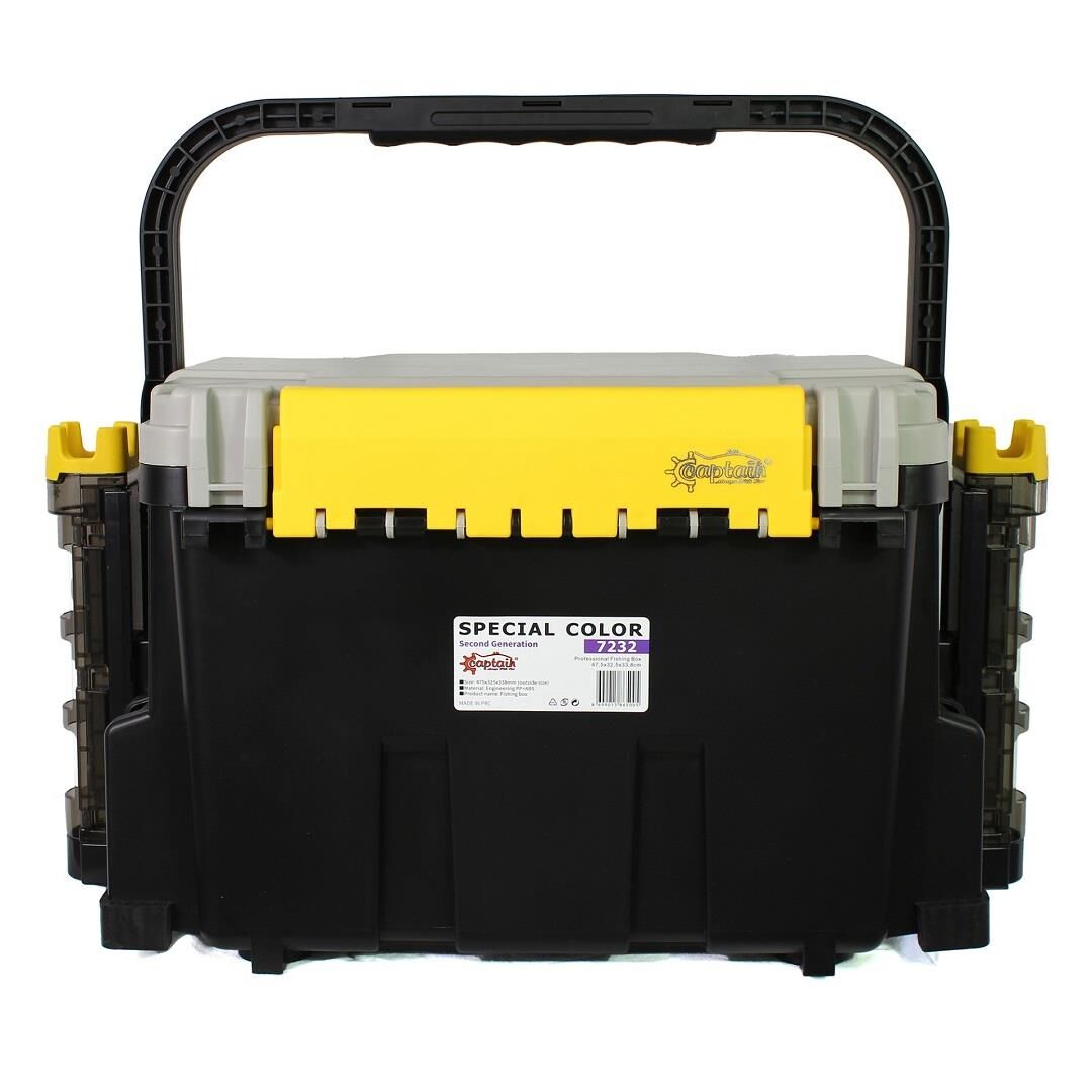 Captain 7232 Profesyonel Balıkçı Takım Çantası 47x32x33cm Lemon Yellow