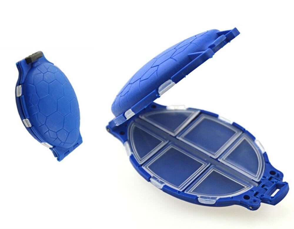 Shufa 12 Gözlü Kaplumbağa İğne ve Klips Kutusu Mavi