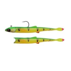 Savage Gear Flying Minnow 7cm 2.5gr 2 Adet Silikon + 1 adet 5gr Jig Head Set Firetiger