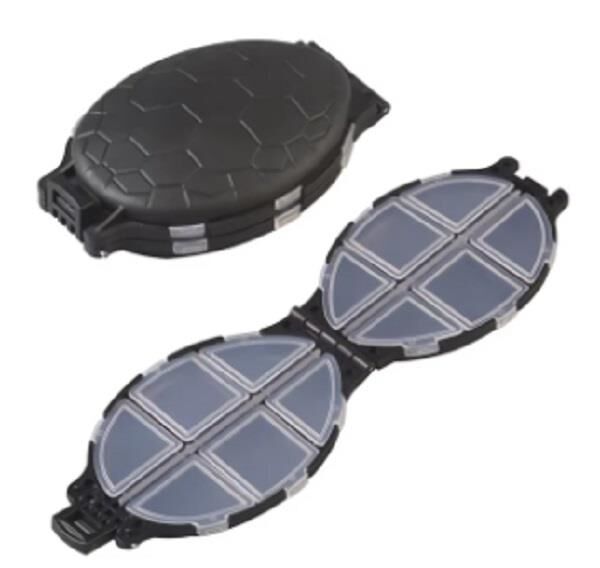 Shufa 12 Gözlü Kaplumbağa İğne ve Klips Kutusu Siyah