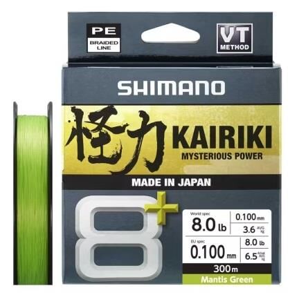 Shimano Kairiki 8+ 300 Mt 0.10mm İp Misina Mantis Green