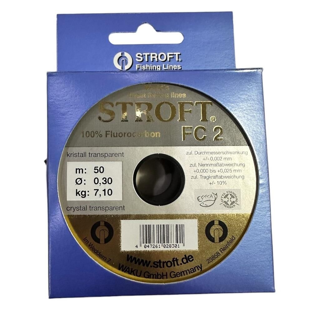 Stroft FC2 50m 0.30mm %100 Fluorocarbon Misina