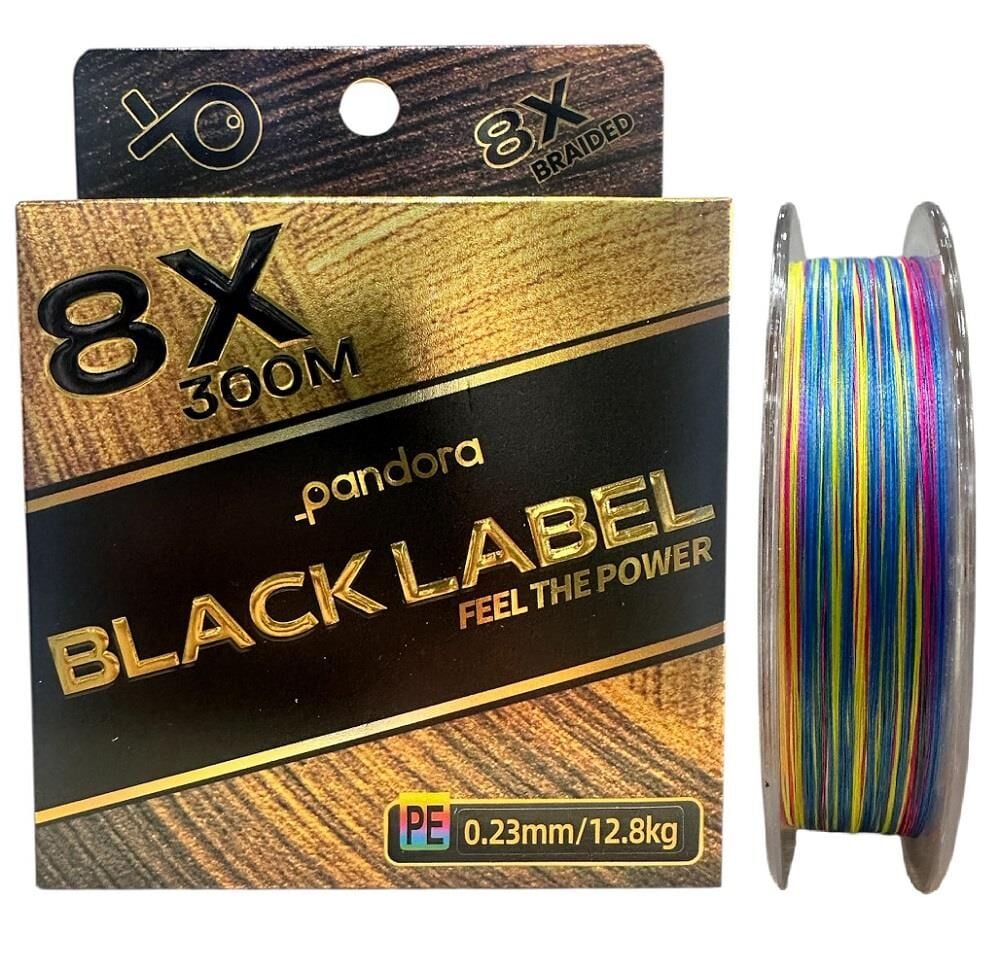 Pandora Black Label 8X 300 mt 0.23mm İp Misina Multi Color