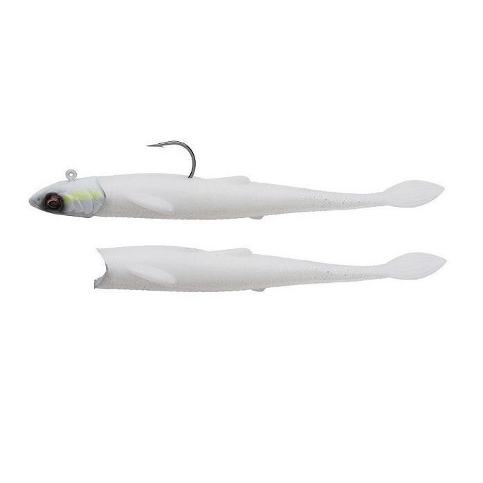Savage Gear Flying Minnow 7cm 2.5gr 2 Adet Silikon + 1 adet 3.5gr Jig Head Set Bone