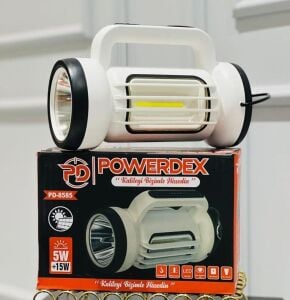 Powerdex PD-8585 Çift Işklı Solar Şarjlı El Feneri ve Kamp Lambası