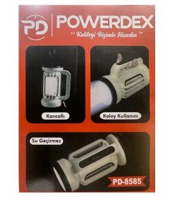 Powerdex PD-8585 Çift Işklı Solar Şarjlı El Feneri ve Kamp Lambası