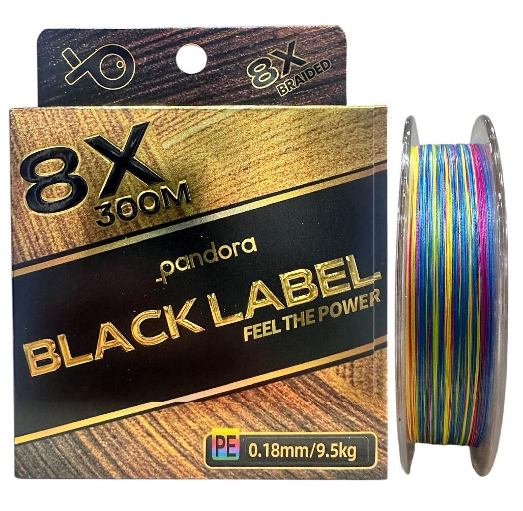 Pandora Black Label 8X 300 mt 0.18mm İp Misina Multi Color