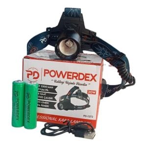 Powerdex PD-1272 Şarjl Edilebilir Pilli 20W Kafa Lambası