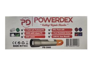 Powerdex PD-3900 Zoomlu Şarjlı El Feneri