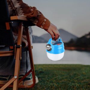 Powergold PG-200 Solar Şarj Sistemli 50W Kamp Lambası Mavi