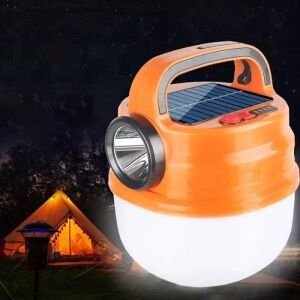 Powergold PG-200 Solar Şarj Sistemli 50W Kamp Lambası Turuncu