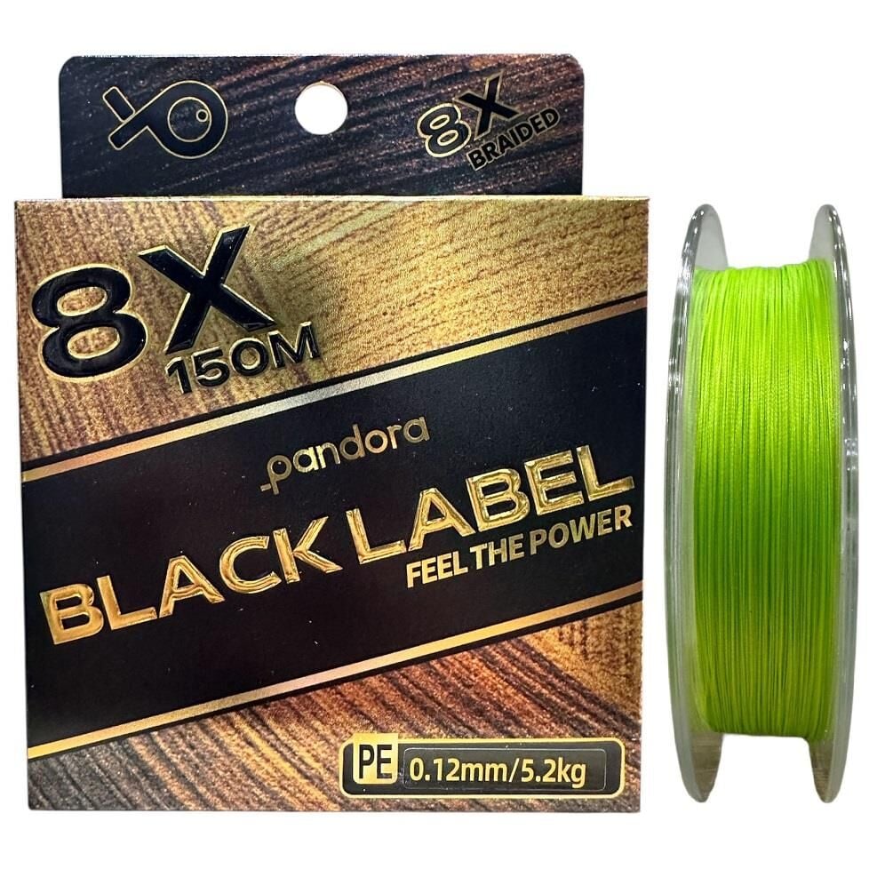 Pandora Black Label 8X 150 mt 0.12mm İp Misina Light Green