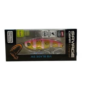 Savage Gear 3D Vib Blade 14.5gr 5.5cm Vibrasyon Jig Yem Gold Pink Zebra Glow