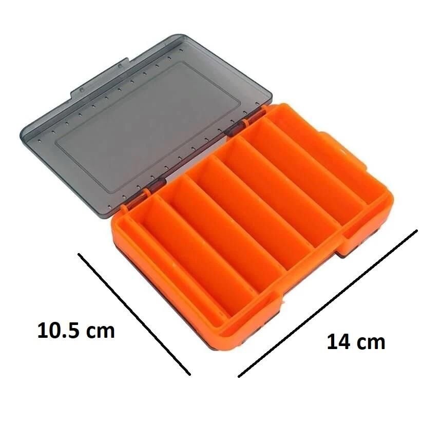 Shufa Çift Taraflı Maket Yem Kutusu 12 Gözlü Turuncu 14x10.5x3cm