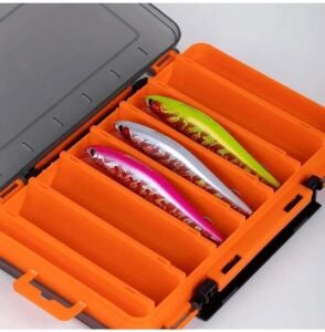 Shufa Çift Taraflı Maket Yem Kutusu 12 Gözlü Turuncu 14x10.5x3cm