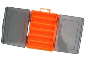 Shufa Çift Taraflı Maket Yem Kutusu 12 Gözlü Turuncu 14x10.5x3cm