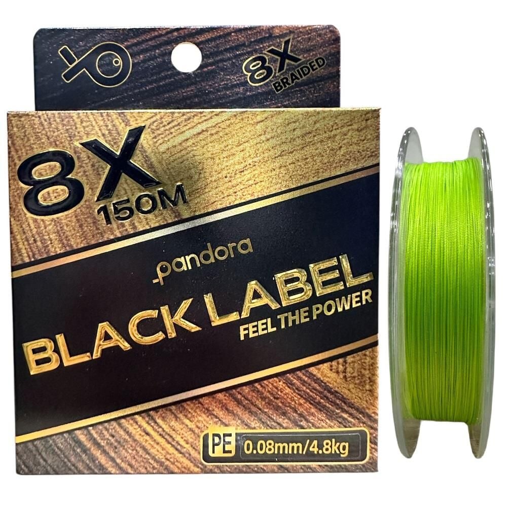 Pandora Black Label 8X 150 mt 0.08mm İp Misina Light Green