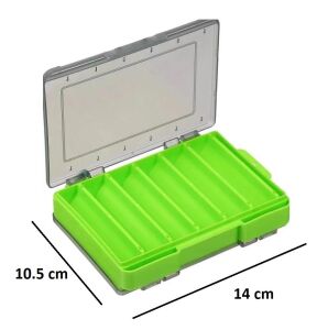 Shufa Çift Taraflı Maket Yem Kutusu 12 Gözlü Yeşil 14x10.5x3cm