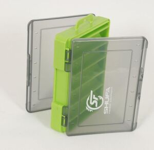 Shufa Çift Taraflı Maket Yem Kutusu 12 Gözlü Yeşil 14x10.5x3cm