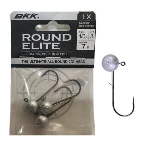 BKK Round Elite 7gr No:1/0 Classic Bait Keeper Jighead Zoka 3 Adet