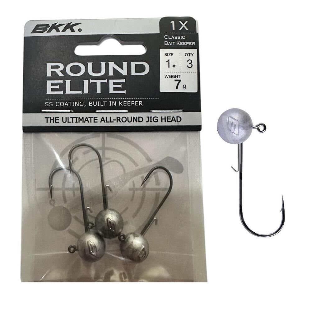 BKK Round Elite 7gr No:1 Classic Bait Keeper Jighead Zoka 3 Adet