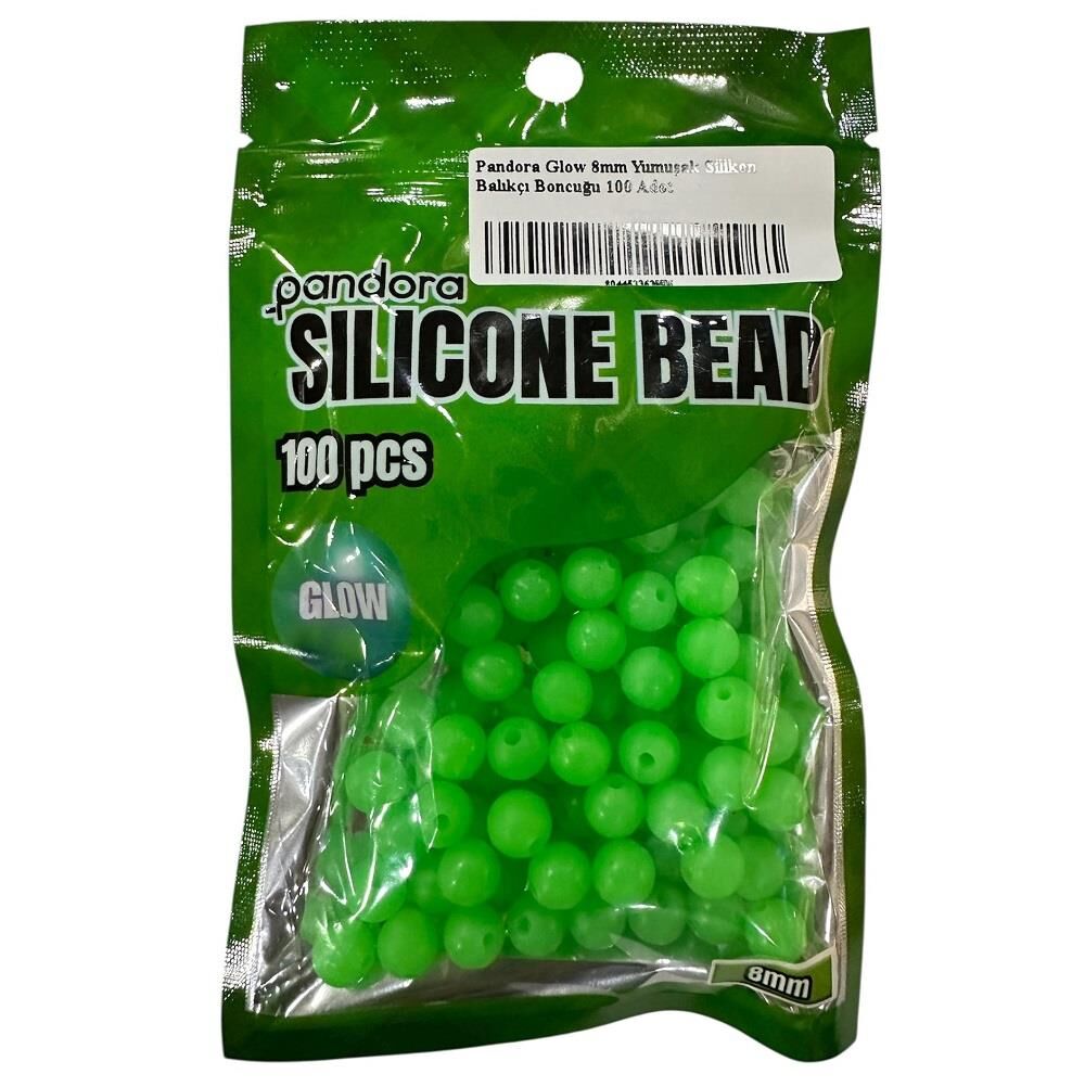Pandora Glow 8mm Yumuşak Silikon Balıkçı Boncuğu 100 Adet