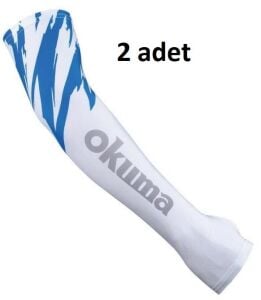 Okuma White Motif Sleeves L Beden Kolluk (2 adet)