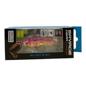 Savage Gear 3D Vib Blade 8.5gr 4.5cm Vibrasyon Jig Yem Gold Pink Zebra Glow